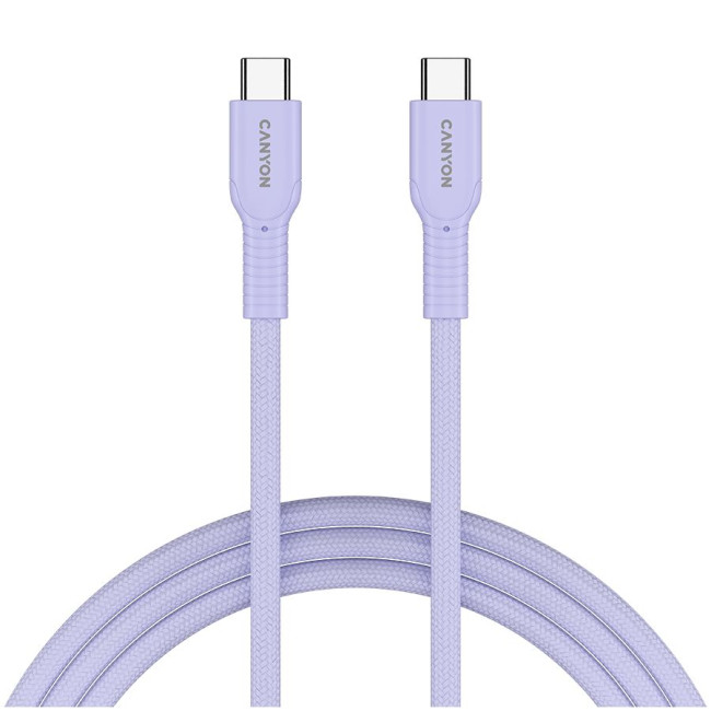 CANYON cable OnWire 60CL C-C 60W COLOR Braided 1m Purple