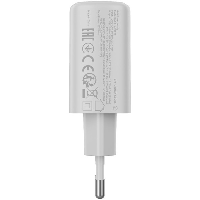 CANYON charger OnCharge 250 25W 1xPD 1xQC EU White