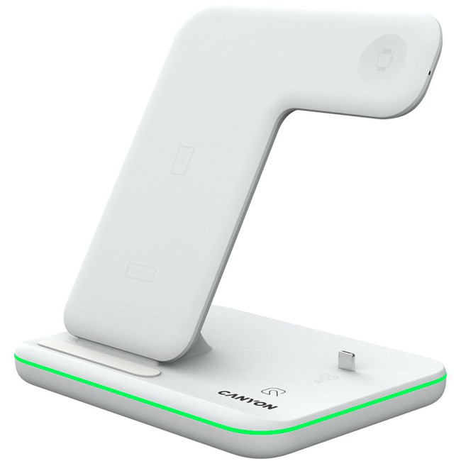 CANYON wireless charger WS-302 15W 3in1 White