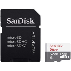 SANDISK Ultra microSDHC 32GB + SD Adapter 100MB/s Class 10 UHS-I