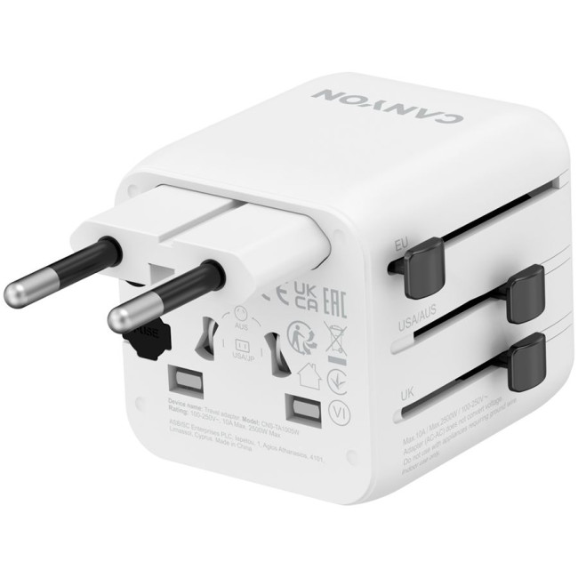 CANYON Travel Adapter OnTour One EU/UK/US/AUS White