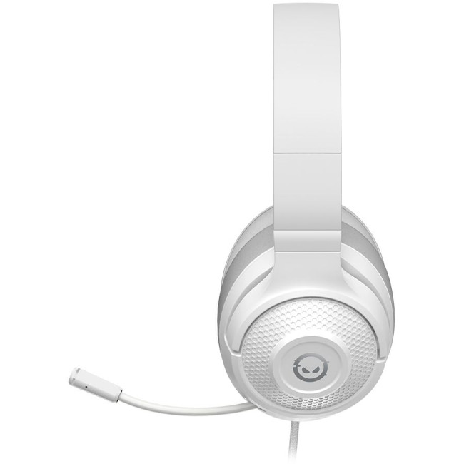 LORGAR Noah 101, Gaming headset with microphone, 3.5mm jack connection, cable length 2m, foldable design, PU leather ear pads, size: 185*195*80mm, 0.245kg, white