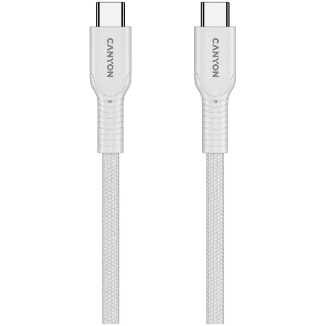 CANYON cable OnWire 60CL C-C 60W COLOR Braided 1m White