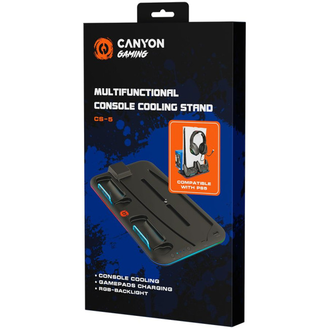 CANYON cooling stand CS-5 RGB PS5 Charge Black