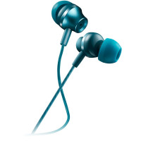 Головні дротові навушники-вкладиші з вбудованим мікрофоном CANYON Stereo earphones with microphone  metallic shell  cable length 1.2m  Blue-green  22*12.6mm  0.012kg
