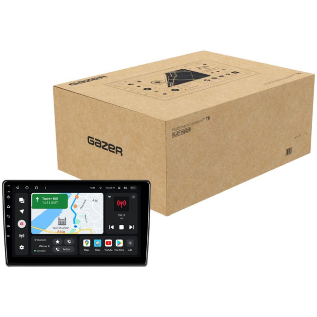 Installation kit for installing GAZER multimedia head units in cars - model B9-F009