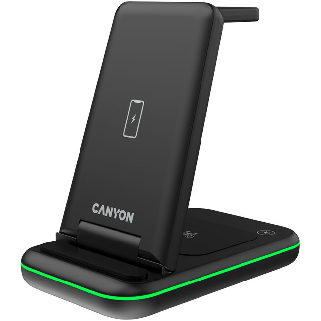 CANYON wireless charger WS-304 15W 3in1 Black