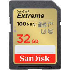SANDISK Extreme PLUS 32GB SDHC Memory Card + 2 years RescuePRO Deluxe up to 100MB/s & 60MB/s Read/Write speeds, UHS-I, Class 10, U3, V30
