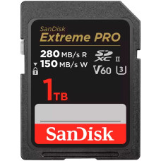 SANDISK Extreme PRO 1TB V60 UHS-II SD cards, 280/150MB/s,V60,C10,UHS-II