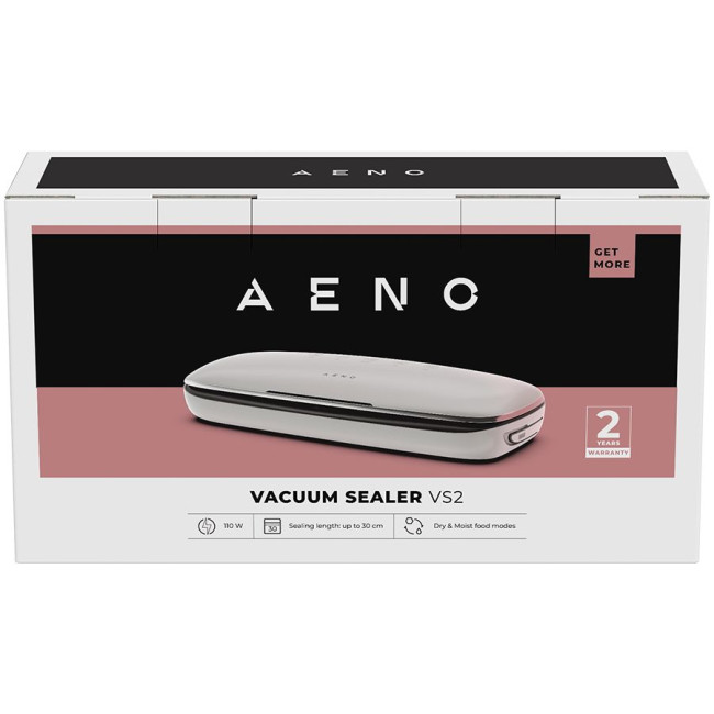 AENO Vacuum sealer VS2: 120W, 75kPa, Dry/Moist Food Mode, 3 modes: Vac+Seal, Seal, Pulse, Max Pocket Width 30 cm