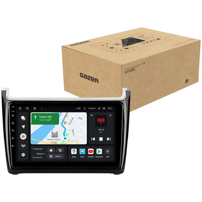 Installation kit for installing GAZER multimedia head units in cars - model 6R-F009