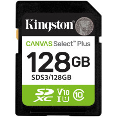 Kingston 128GB SDXC Canvas Select Plus Gen3 150MB/s C10 UHS-I U1 V10