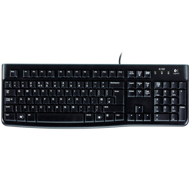 LOGITECH K120 Corded Keyboard - BLACK - USB - UKR - B2B