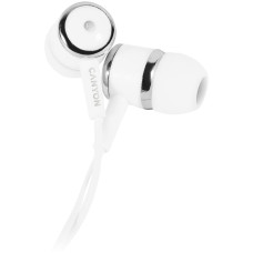 Головні дротові навушники-вкладиші з вбудованим мікрофоном CANYON EPM- 01 Stereo earphones with microphone  White  cable length 1.2m  23*9*10.5mm 0.013kg