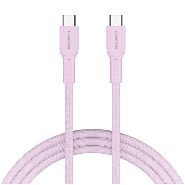 CANYON cable OnWire 60CL C-C 60W COLOR Braided 1m Pink