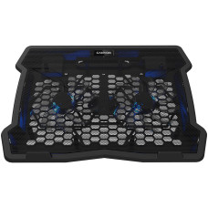 CANYON NS03, Cooling stand dual-fan with 2x2.0 USB hub, support up to 10”-15.6” laptop, ABS plastic and iron, Fans dimension:125*125*15mm(2pcs), DC 5V, fan speed: 800-1000RPM, size:340*265*30mm, 435g