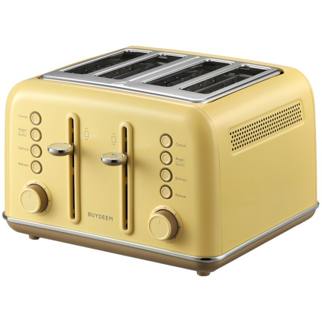 BUYDEEM 4 Slice Toaster, model DT640E, color Mellow Yellow, EU