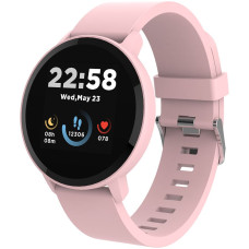 CANYON Lollypop SW-63, Smart watch, 1.3inches IPS full touch screen, Round watch, IP68 waterproof, multi-sport mode, BT5.0, compatibility with iOS and android, Pink, Host: 25.2*42.5*10.7mm, Strap: 20*250mm, 45g
