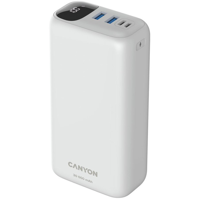 CANYON power bank PB-301 LED 30000 mAh PD 20W QC 3.0 White