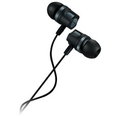 Головні дротові навушники-вкладиші з вбудованим мікрофоном CANYON EP-3 Stereo earphones with microphone  Dark gray  cable length 1.2m  21.5*12mm  0.011kg