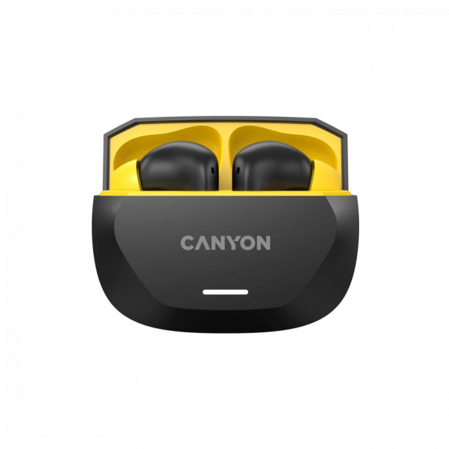 CANYON headset HEXAGON 7 TWS ANC+ENC Wireless Charge Black Yellow