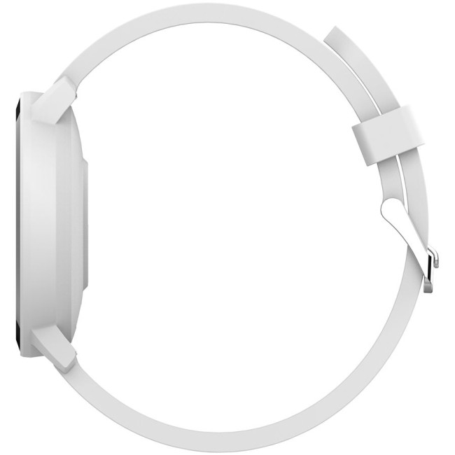 CANYON Lollypop SW-63, Smart watch, 1.3inches IPS full touch screen, Round watch, IP68 waterproof, multi-sport mode, BT5.0, compatibility with iOS and android, Silver white, Host: 25.2*42.5*10.7mm, Strap: 20*250mm, 45g