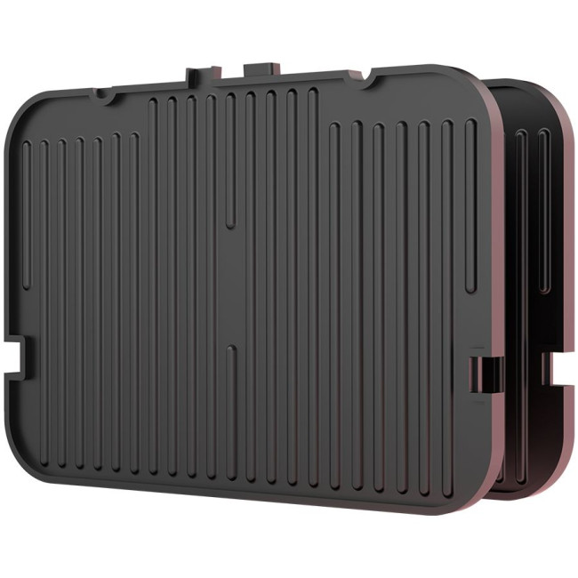 AENO ''Electric Grill EG1: 2000W, 3 heating modes - Upper Grill, Lower Grill, Both Grills  Defrost, Max opening angle -180°, Temperature regulation, Timer, Removable double-sided plates, Plate size 320*220mm''