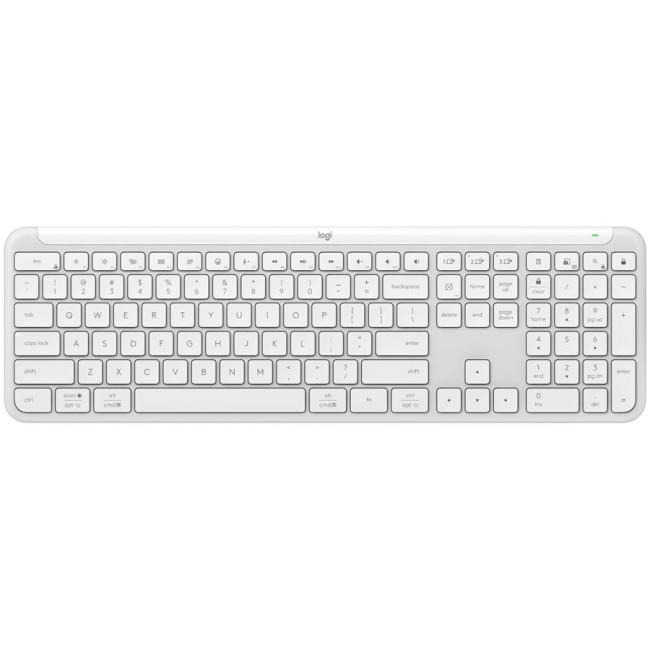 LOGITECH Signature Slim Wireless Keyboard K950 - OFF WHITE - US INT'L - 2.4GHZ/BT