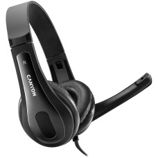 CANYON PC headset CHSU-1 PC Mic USB 2m Black