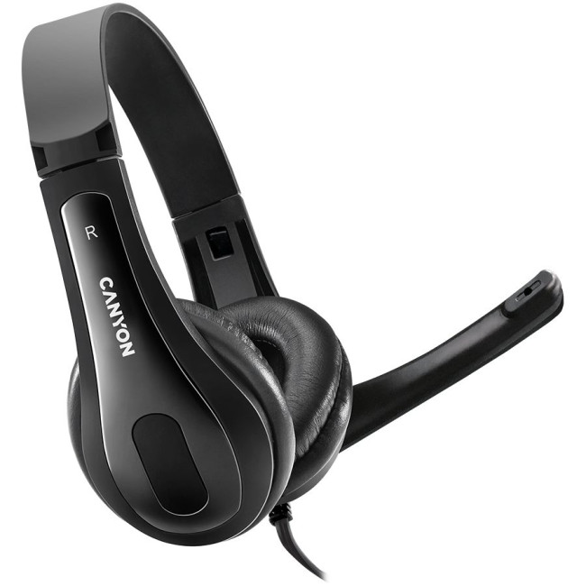 CANYON PC headset CHSU-1 PC Mic USB 2m Black