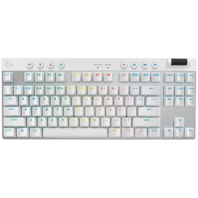 LOGITECH G PRO X TKL LIGHTSPEED Gaming Keyboard - WHITE - US INT'L - 2.4GHZ/BT - EMEA28-935 - TACTILE