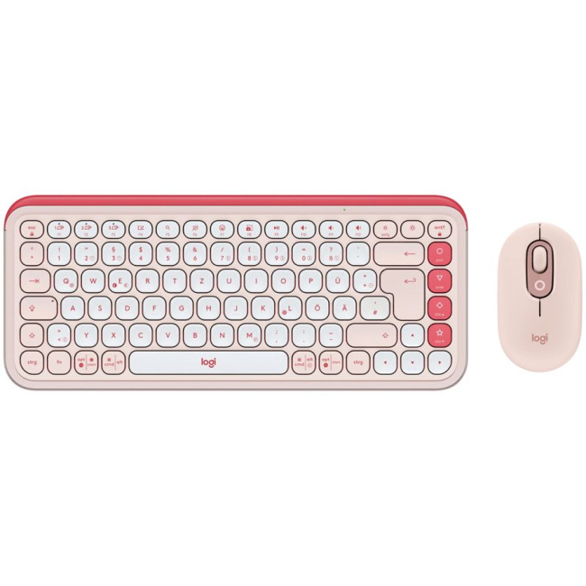 LOGITECH POP ICON COMBO - ROSE - US INT'L - BT - N/A - INTNL-973
