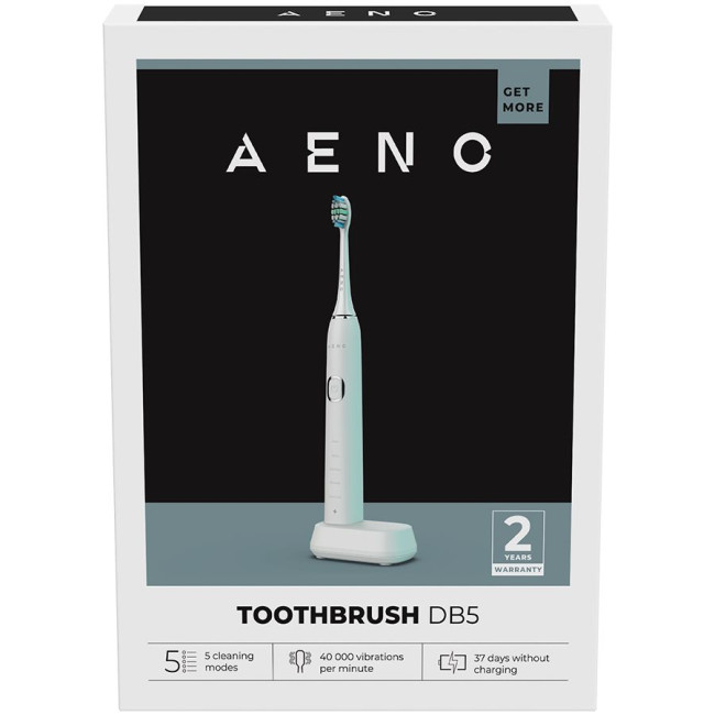 AENO Sonic Electric Toothbrush DB5: White, 5 modes, wireless charging, 46000rpm, 40 days without charging, IPX7