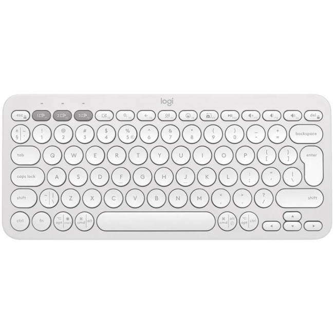 LOGITECH Pebble Keys 2 K380s - TONAL WHITE - US INT'L - BT - INTNL-973 - UNIVERSAL