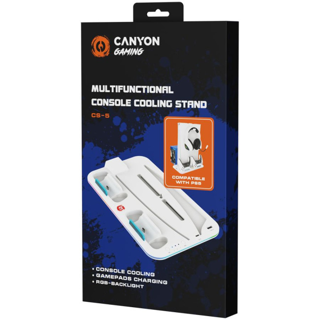 CANYON cooling stand CS-5 RGB PS5 Charge White
