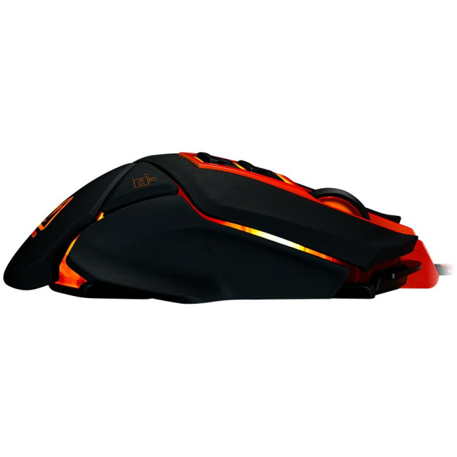 Маніпулятор миша дротова CANYON Optical gaming mouse  adjustable DPI setting 800/1600/2400/3200/4800/6400  LED backlight  moveable weight slot and retractable top cover for comfortable usage  Black rubber  cable length 1.70m  137*90*42mm  0.154kg(replacem