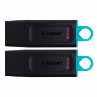 Kingston 64GB USB3.2 Gen 1 DataTraveler Exodia (Black + Teal) - 2 Pieces