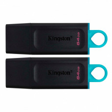 Kingston 64GB USB3.2 Gen 1 DataTraveler Exodia (Black + Teal) - 2 Pieces