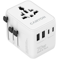 CANYON Travel Adapter OnTour 70 EU/UK/US/AUS 70W White