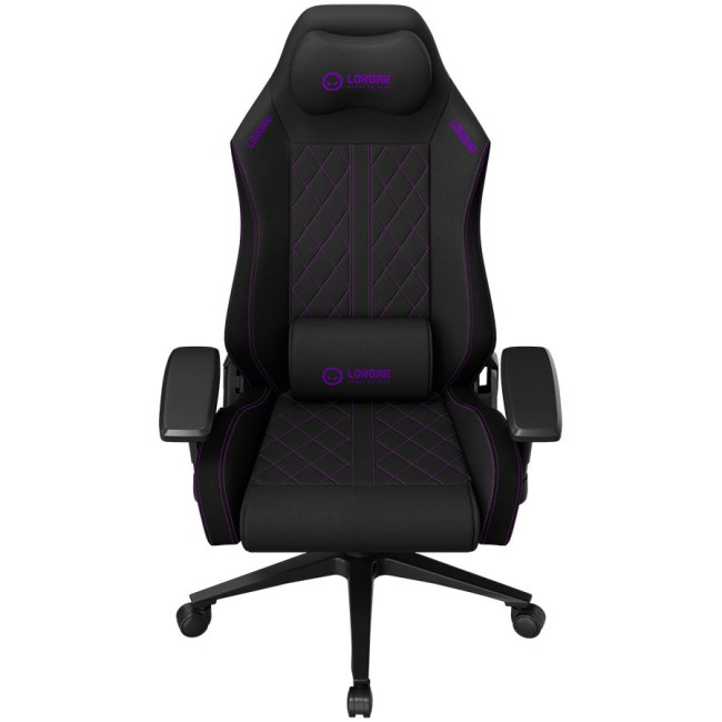 LORGAR CHA41, Ergonomic Gaming Chair Advanced, premium anti-stain fabric, Black/purple