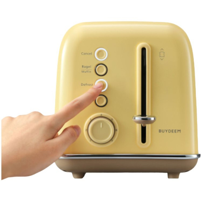 BUYDEEM 2 Slice Toaster, model DT620E, color Mellow Yellow, EU