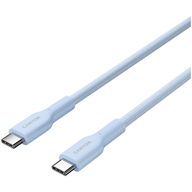 CANYON cable OnWire 60CL C-C 60W COLOR Braided 1m Light Blue