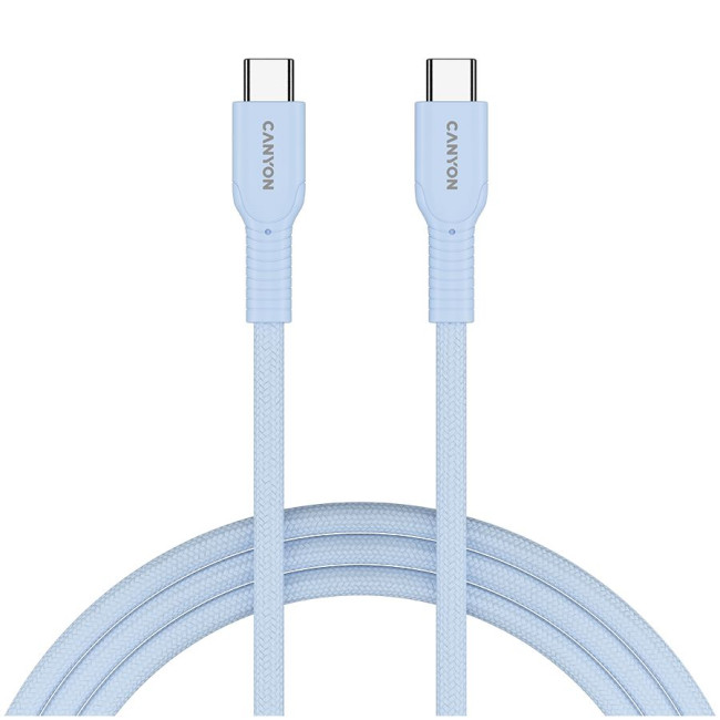 CANYON cable OnWire 60CL C-C 60W COLOR Braided 1m Light Blue