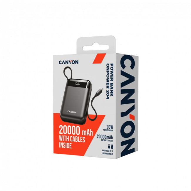 CANYON power bank OnPower 204 20000mah Black