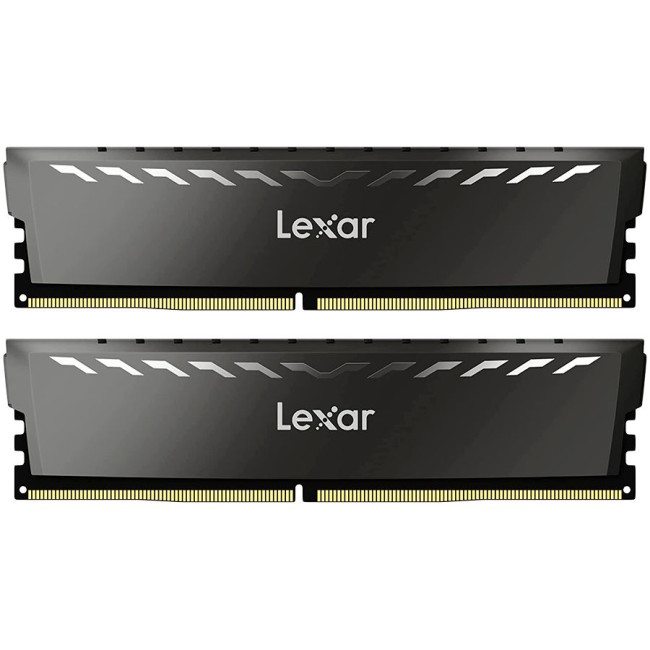 Lexar 2x16GB THOR DDR4 3600 UDIMM XMP Memory with white heatsink. Dual pack