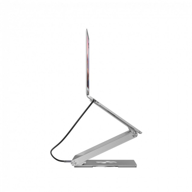 Canyon Laptop stands with hub, TYPE C F to HDMI2.0+2USB3.0+USBC3.0+RJ45+PD, TYEP C TO C cable 1m white with Emarker: HUSB332A, Material: Aluminum case+ABS+PS, Size: 245x240x27.2+/-0.3mm, Weight:1304g