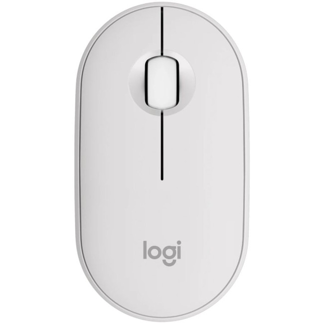 LOGITECH Pebble Mouse 2 M350s - TONAL WHITE - BT - EMEA-808 - DONGLELESS
