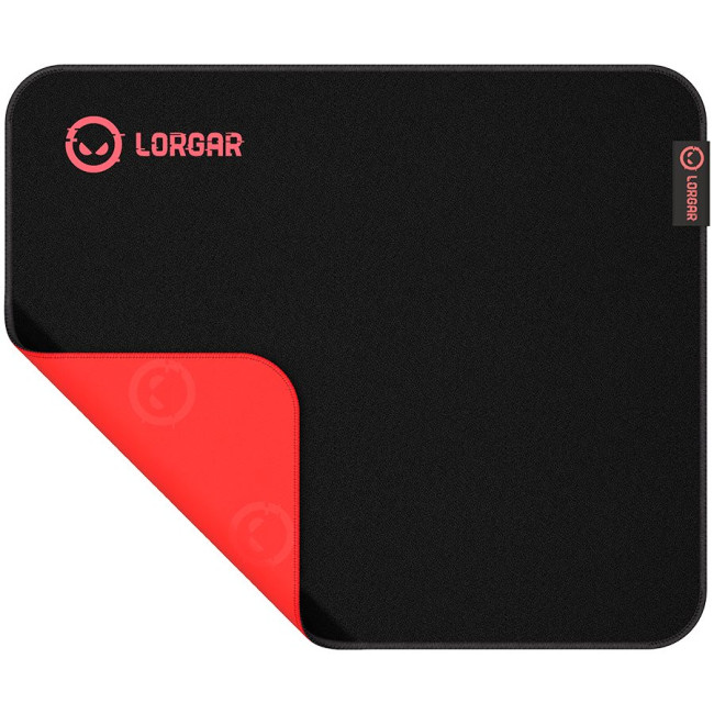 Lorgar Main 323, Gaming mouse pad, Precise control surface, Red anti-slip rubber base, size: 360mm x 300mm x 3mm, weight 0.21kg