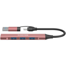 CANYON hub DS-02 4in1 USB-A/C Pink