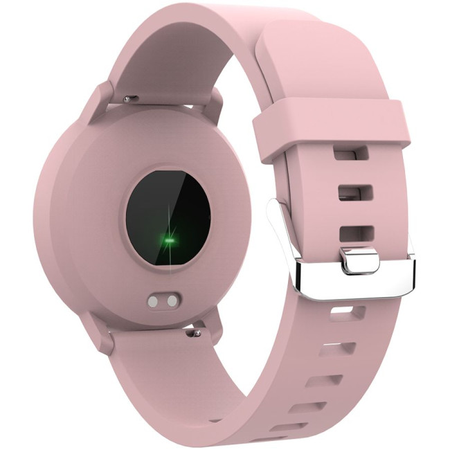 CANYON Lollypop SW-63, Smart watch, 1.3inches IPS full touch screen, Round watch, IP68 waterproof, multi-sport mode, BT5.0, compatibility with iOS and android, Pink, Host: 25.2*42.5*10.7mm, Strap: 20*250mm, 45g